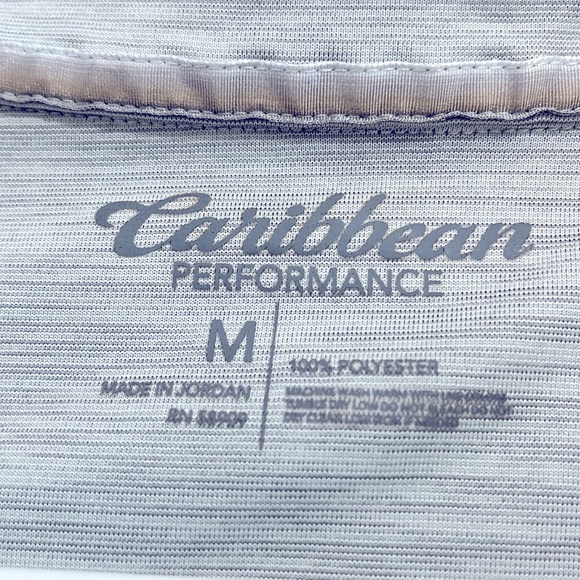 Caribbean Performance Men’s  Size M Gray Polo Golf Athlesure Classic Resort - Picture 5 of 8